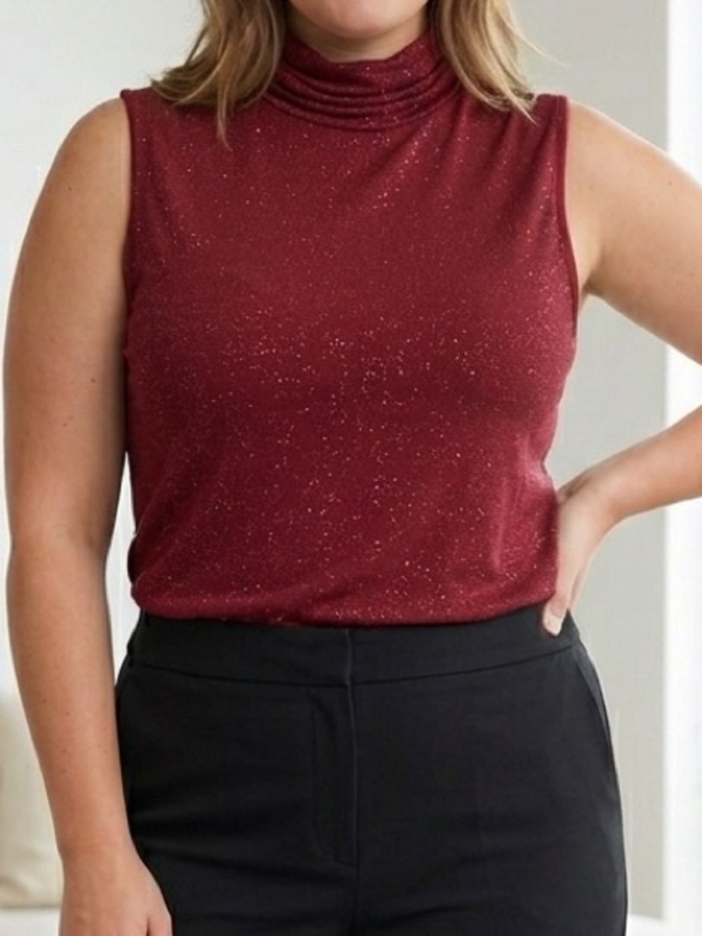 Alex Evenings | Women’s Sleeveless Mock Turtleneck | EUC